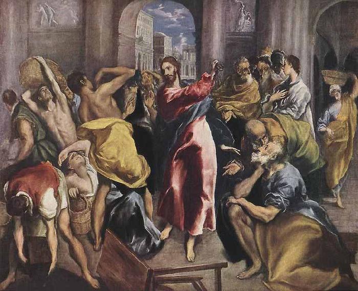 El Greco Christ Driving the Money Changers from the Temple Sweden oil painting art